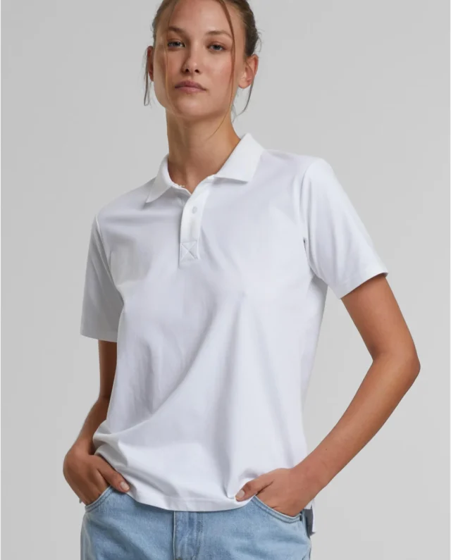 Urban Classics Ladies Sorona Polo Tee White TB7171 - UrbanClassics