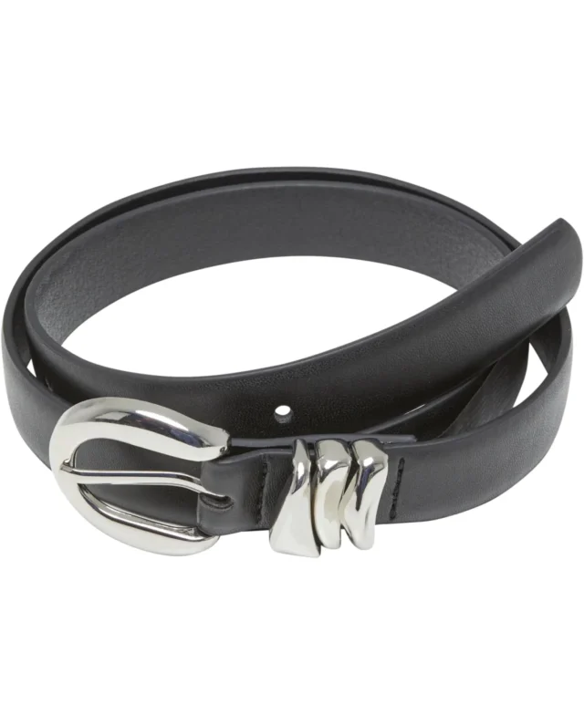 Urban Classic Chunky Multiple Loop Synthetic Leather Belt Black TB7213 - UrbanClassics
