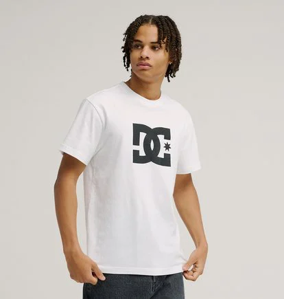 DC Star Men White Short Sleeve T-Shirt White ADYZT04985-wbb0 - DC SHOES