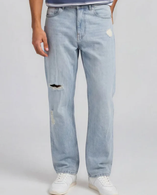 KARL KANI OG DISTRESSED STRAIGHT LEG BLUE KM263-008-1-AW26 - KARL KANI