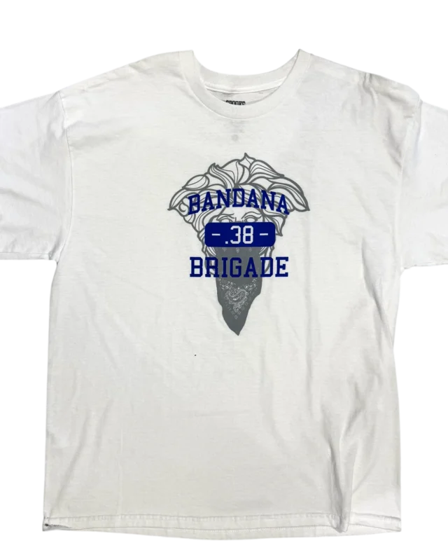Crooks & Castles Graphic T-shirt Bandana Brigade White - Crooks & Castles