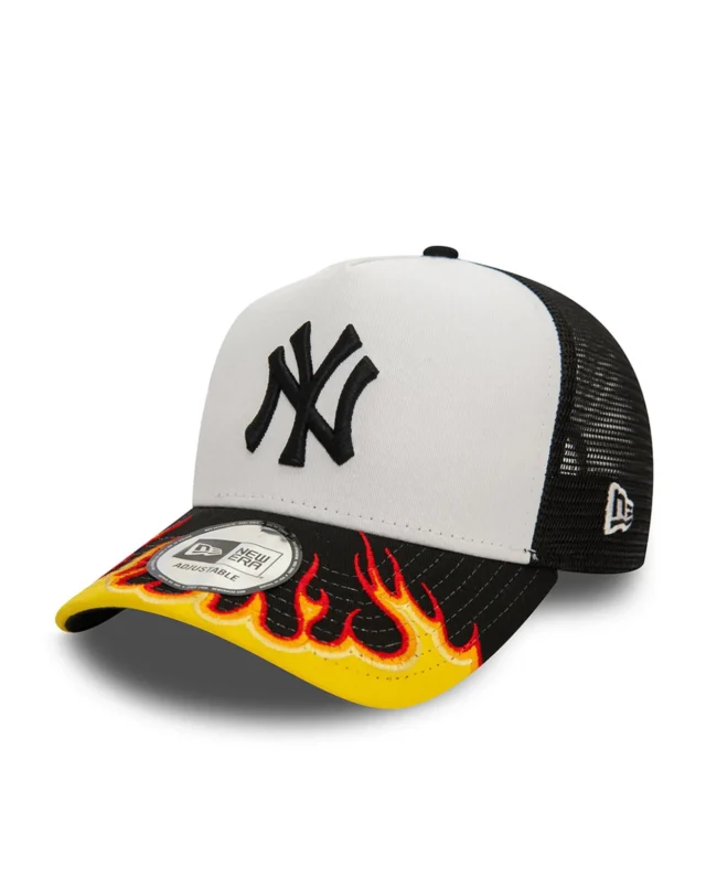 New Era MLB NY Yankees Flame Trucker Cap Black 60565478 - NEW ERA