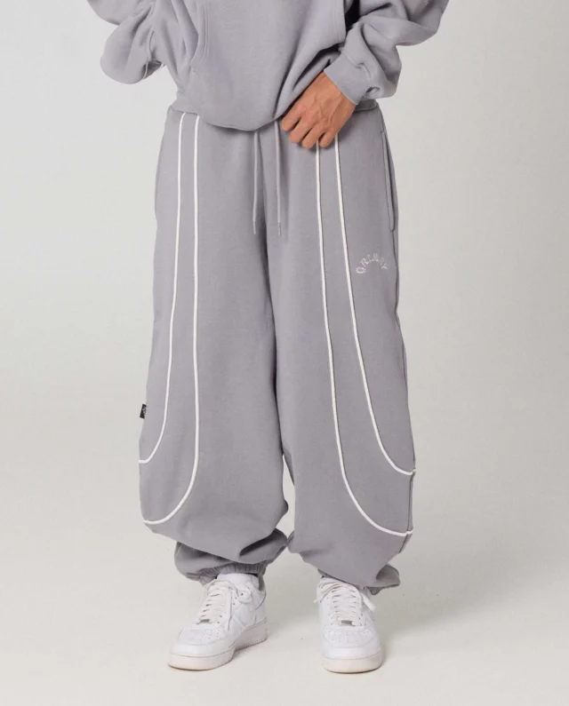 GRIMEY THE INFAMOUS BAGGY SWEATPANTS GREY GRBTS312-GRE - GRIMEY