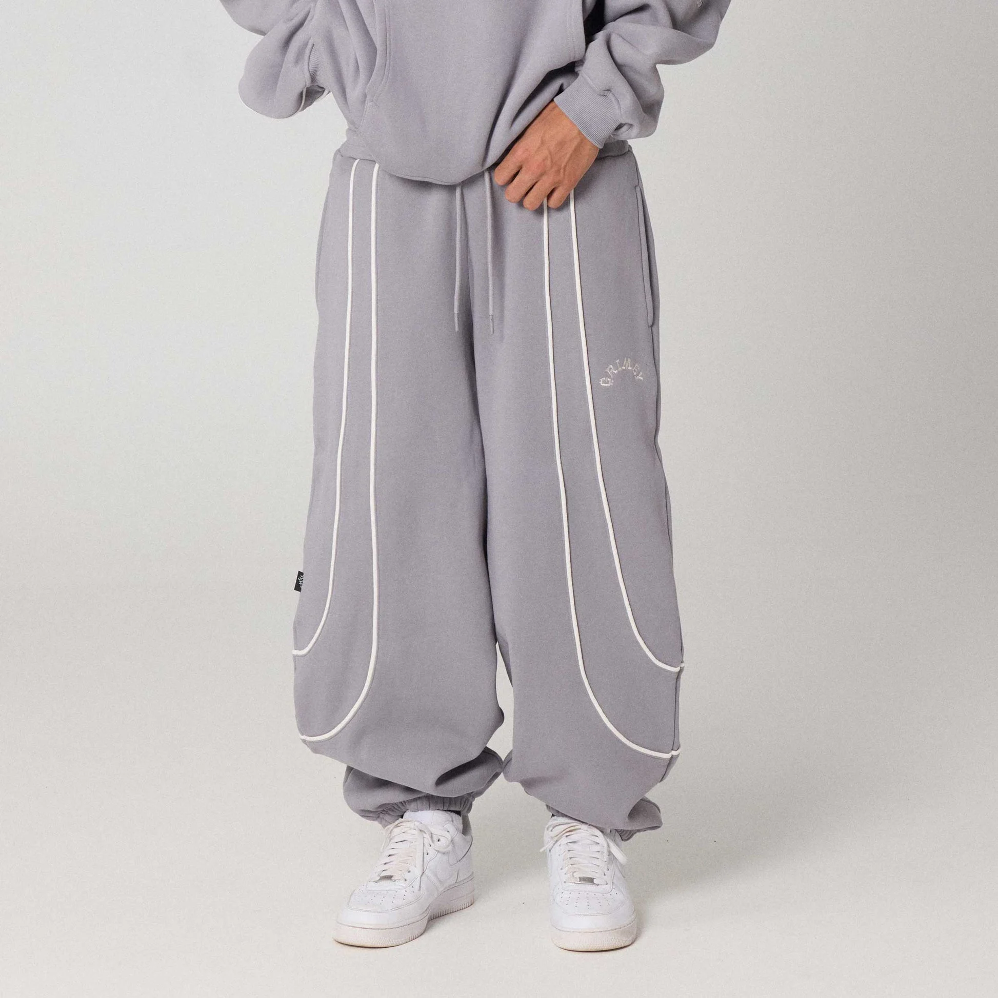 GRIMEY THE INFAMOUS BAGGY SWEATPANTS GREY GRBTS312-GRE - GRIMEY